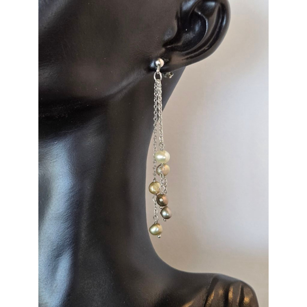 Earrings 925 sterling fresh water pearls